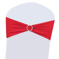 100PCS Wedding Chair Decorations Stretch Red Chair Bows and Sashes for Party Ceremony Reception Banquet Spandex Chair Covers sli