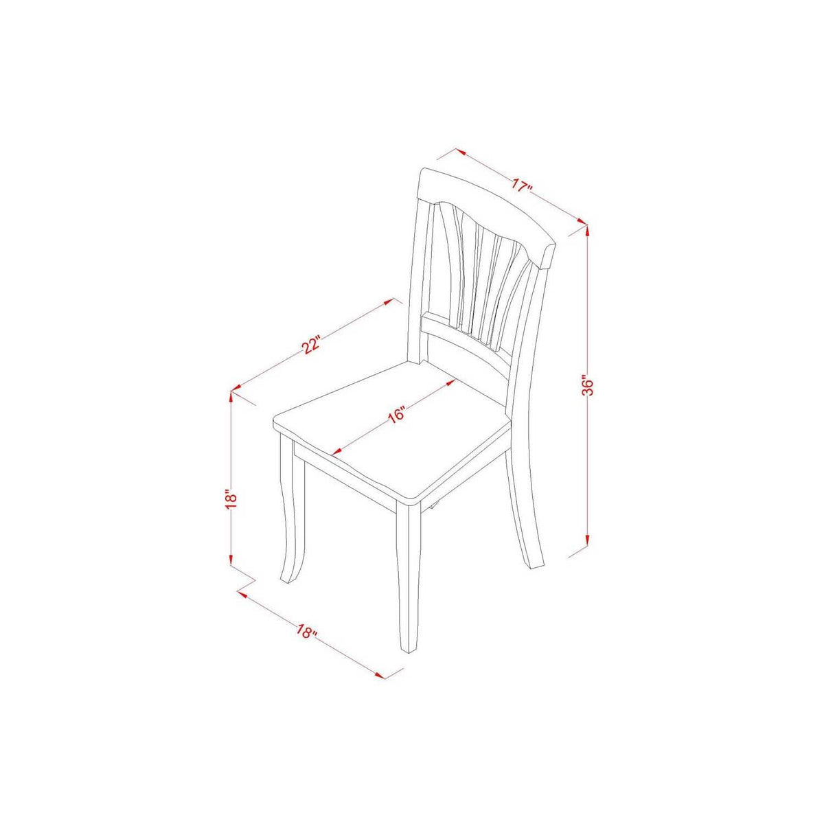 East West Furniture Amav5-Bch-W 5 Piece Modern Dining Table Set Includes A Round Kitchen Table With Pedestal And 4 Dining Chairs, 36X36 Inch, Black & Cherry