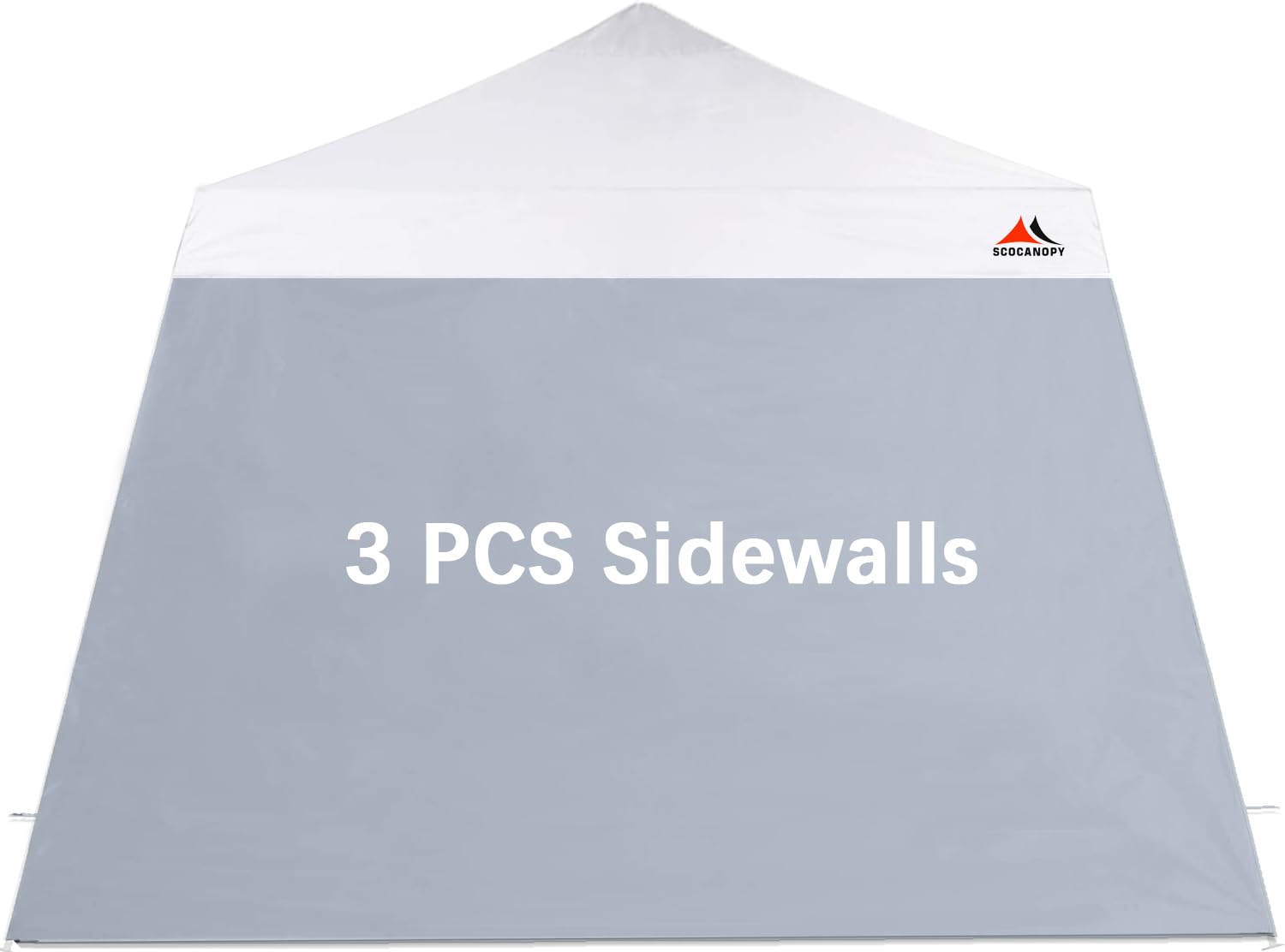 SCOCANOPY SideWall for 10x10ft Slant Leg Canopy Frame, 3 Pack SunWall Only (Gray)