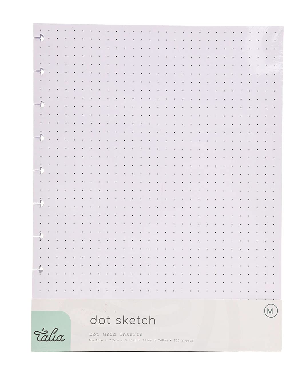 Talia Discbound Notebook Refills (Dotted Pages, Midsize (7.5In X 9.75In))