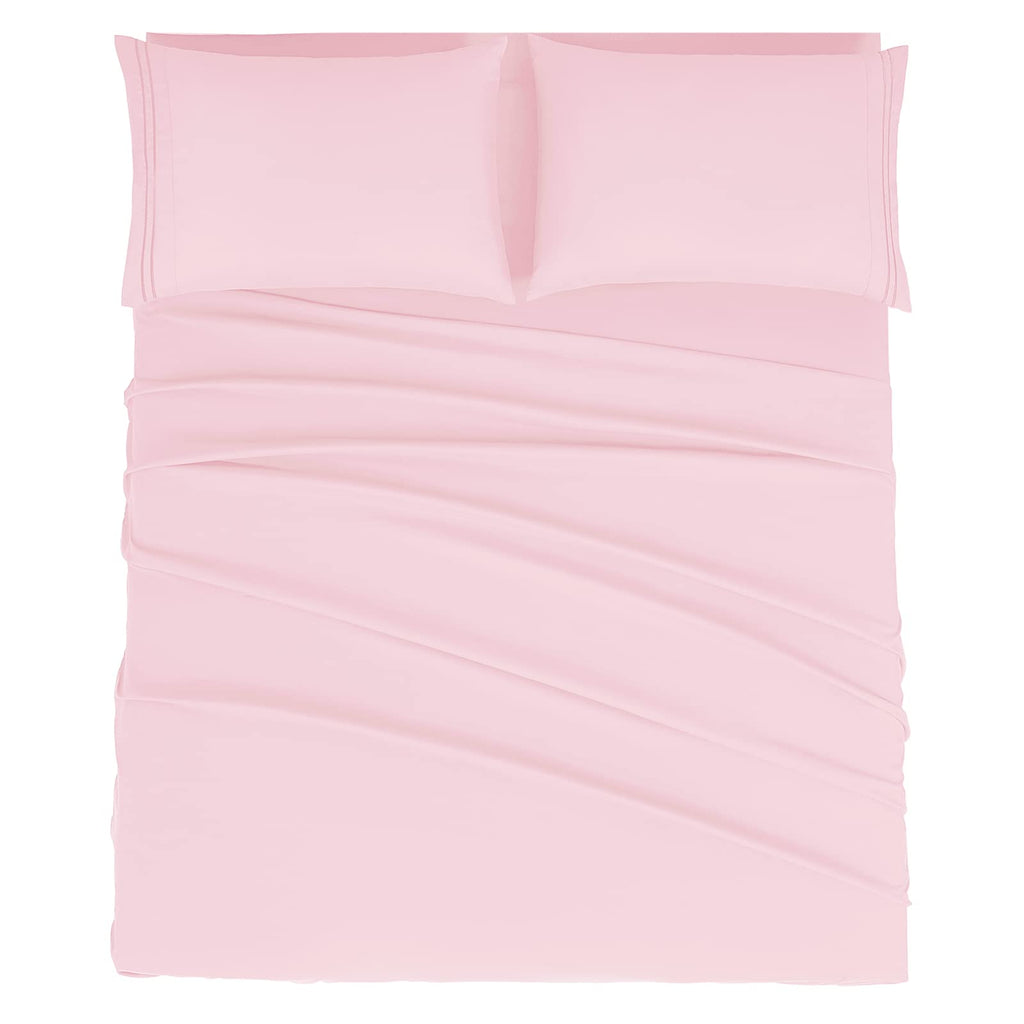 Mejoroom Full Size Sheet Set - Soft Microfiber Bed Sheets - Deep Pocket Fitted Sheet, Breathable, Wrinkle & Fade Resistant - 4 P