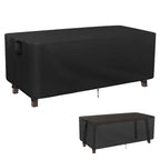 Kingling Patio Table Covers, Rectangular Outdoor Dining Table Cover 72 Inch Outdoor Coffee Table Covers Waterproof Heavy Duty Patio Furniture Covers For Outside-72''L X 36''W X 29''H (Black)