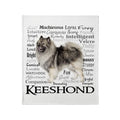 Cafepress Keeshond Traits Throw Blanket Super Soft Fleece Plush Throw Blanket, 60'X50'