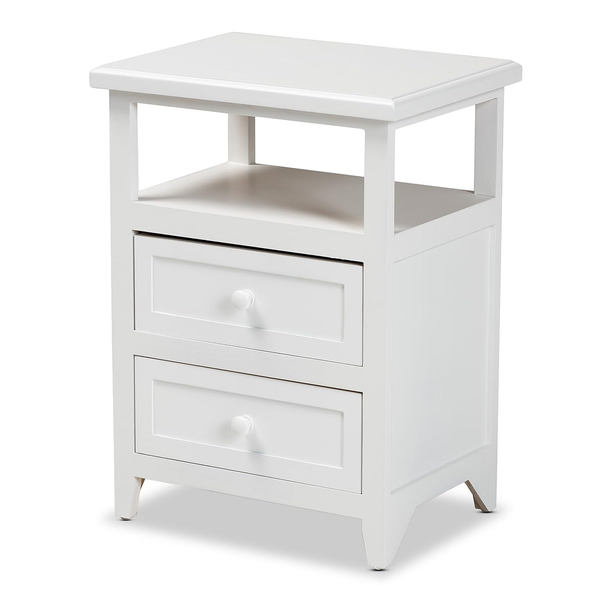 Baxton Studio Karsen 15.7Inch W X 11.8Inch D End Table, White