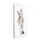 Stupell Industries Chic Fashion Coffee And Purse Female Robe Pose, Designed By Ziwei Li Art, 13 X 19, Wall Plaque