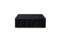 Whiteline Imports Cube Square Coffee Table in High Gloss Black or White Marble with Casters