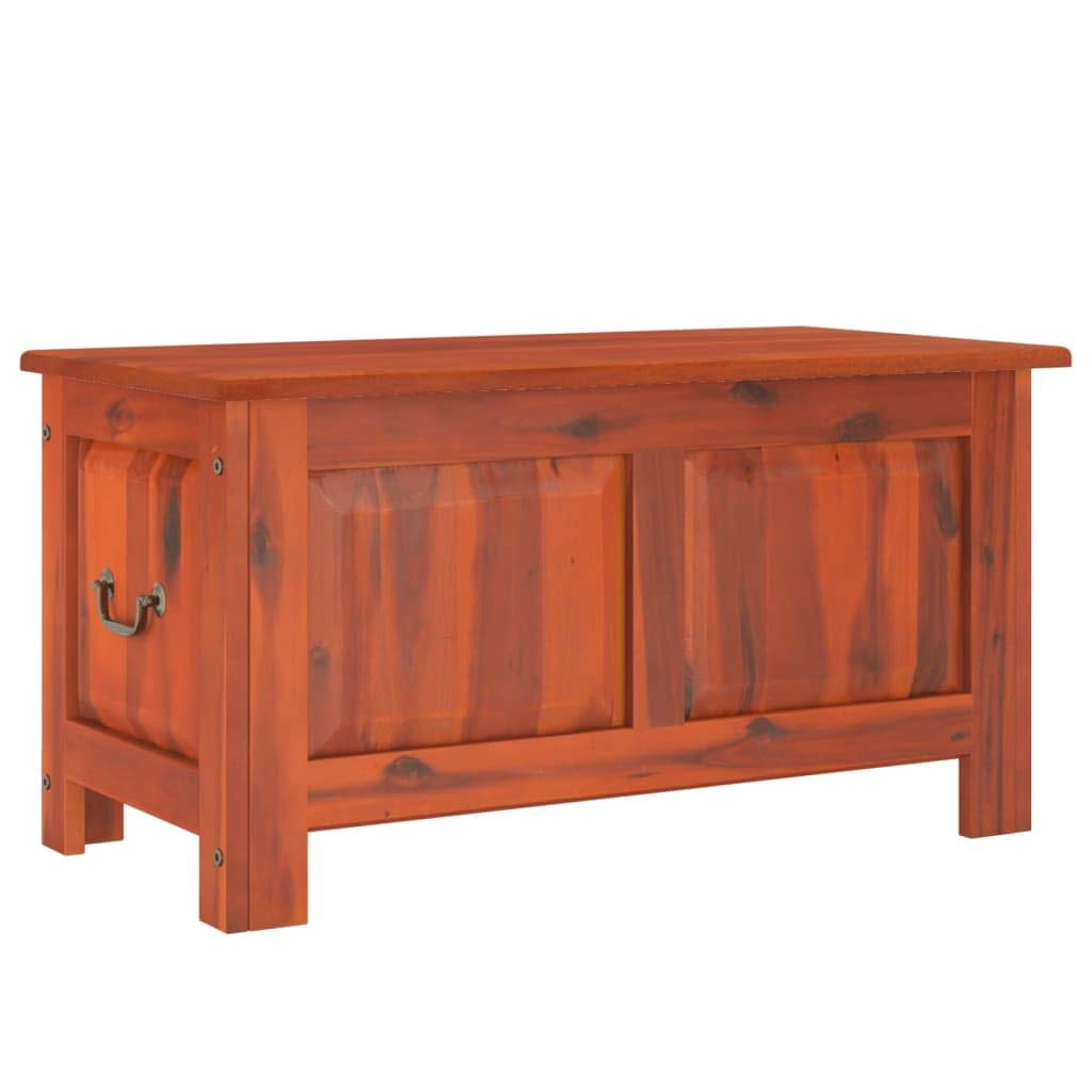 Vidaxl Storage Chest With Lid Brown Solid Wood Acacia