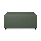 Purefit Super Stretch Soft Form Fit Ottoman Cover Rectangle - Ottoman Slipcovers For Foot Stool & Folding Storage Furniture For Living Room With Nonslip Elastic Bottom (Small, Grayish Green)