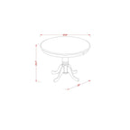 East West Furniture Anav3-Whi-W 3 Pc Small Kitchen Table And Chairs Set-Small Table Plus 2 Dining Chairs
