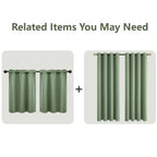 Mrs.Naturall Sage Green Curtains 102 Inches Long For Living Room 2 Panels Set,Heat Blocking Thermal Insulated Boho Blackout Grom