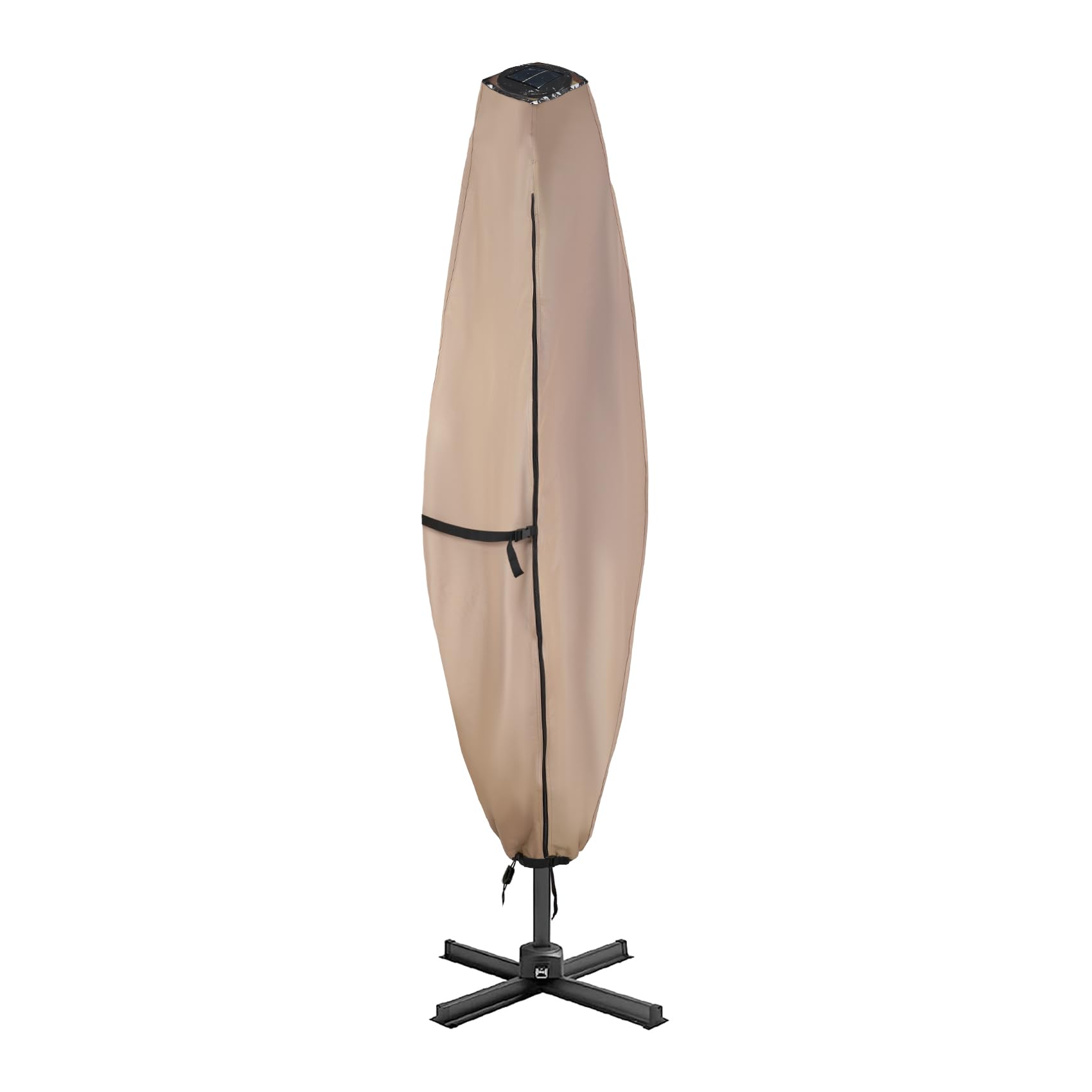 Ultcover Patio Umbrella Parasol Cover - 600D Waterproof Clear Top Outdoor Umbrella Cover - Fits Solar Umbrella 11-13 Feet