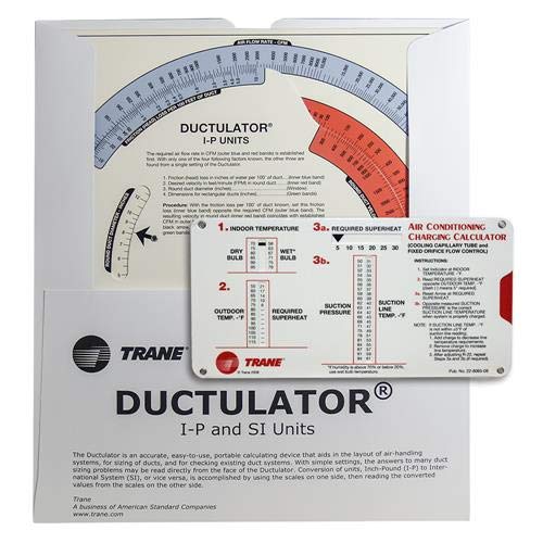 Trane Calculator Kit - (1) Trane Ductulator With Sleeve And (1) R-410A Charging Calculator