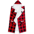 Safdie Wearable Hoodie Blanket In Red & Black Plaid, Oversized Hoodie Blanket, Adult Wearable Blanket, Snuggle Blanket Hoodie, Sweatshirt Blanket, Big Hoodie Blanket, Unique Birthday Gifts Co.