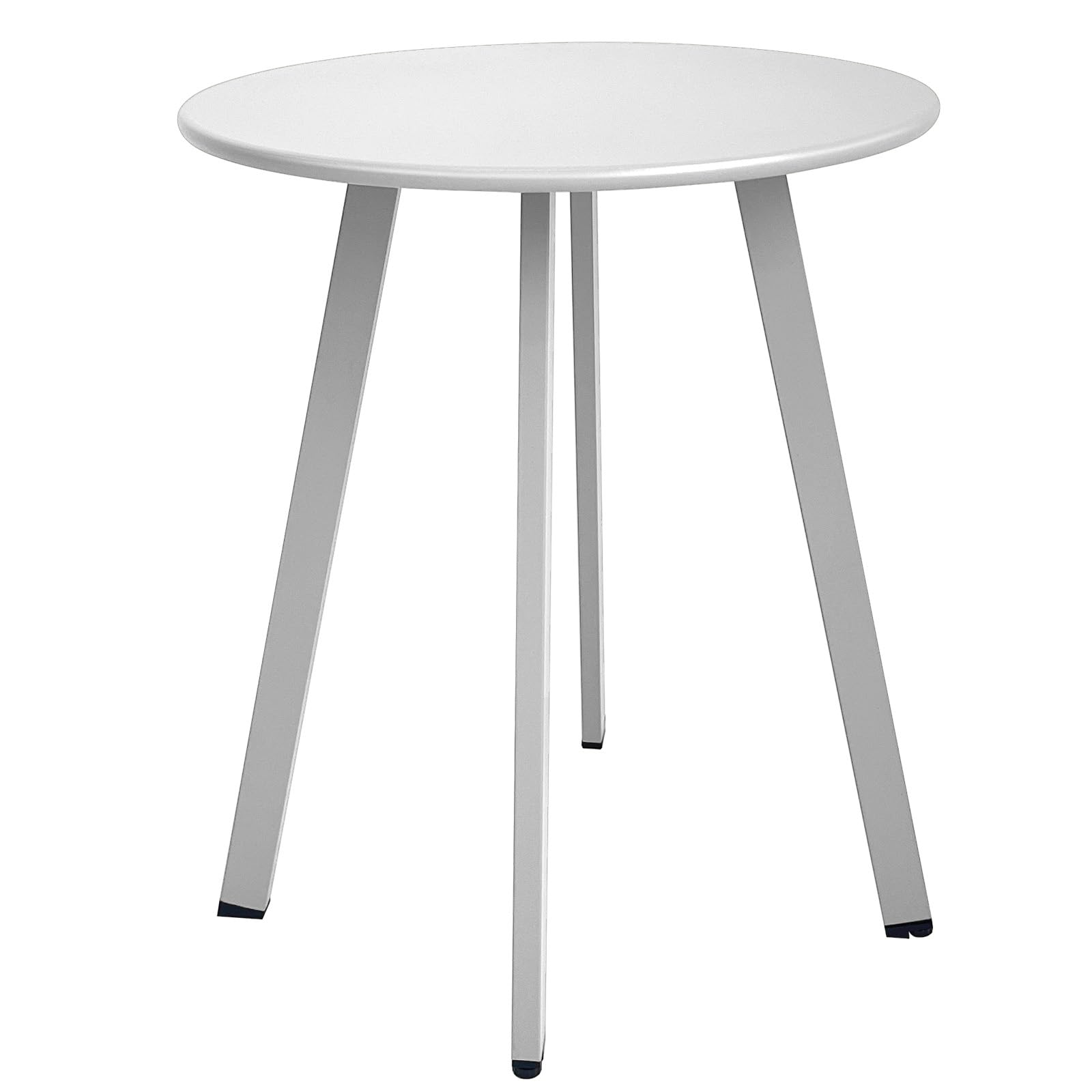 Meluvici Outdoor Side Table, Weather Resistant Patio Small Side Table Outdoor Indoor Round Metal Steel Small Side Table, Waterproof End Table For Garden Balcony Yard, White