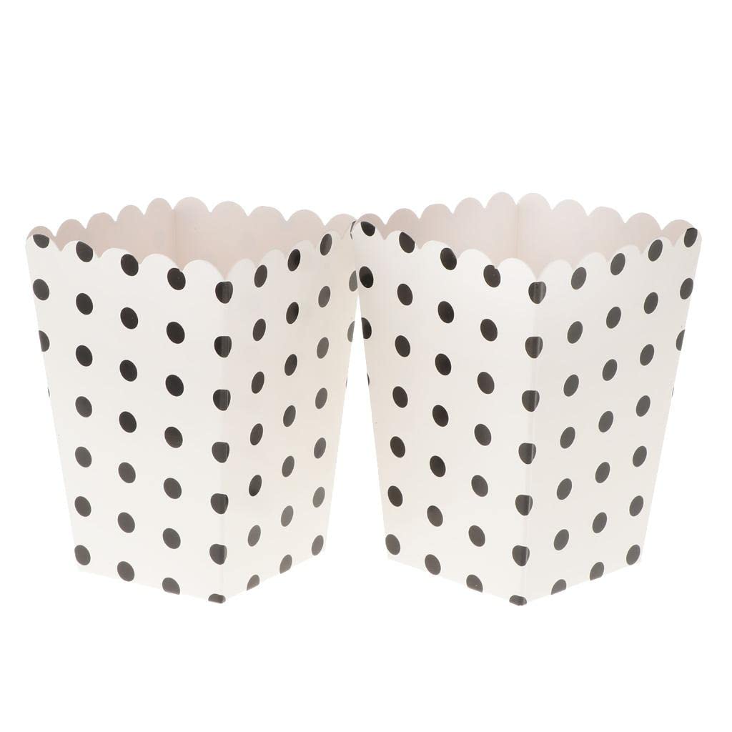 STYLEHEAVEN 12 Pieces Dot Popcorn Boxes Snack Buckets Childrebn Birthday Party Bags|Home & Garden|Greeting Cards & Party Supply|