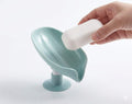 LISHER Self Draining Soap Holder with Suction Base | Waterproof Leaf Shape Soap Dish Stand for Bathroom & Kitchen (Multicolor)