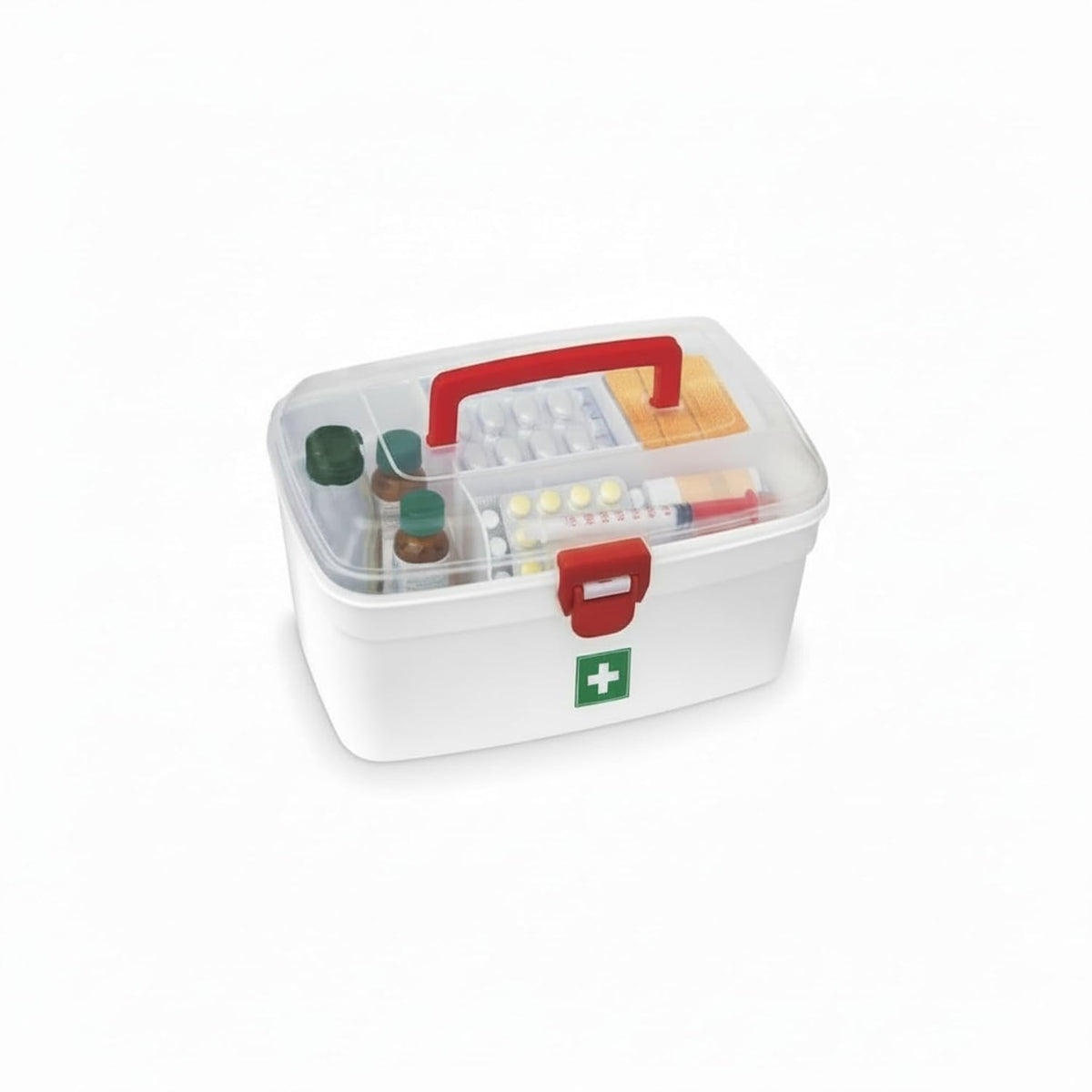 HORGAN Medical Box for Home | First Aid Box & Emergency Medicine Storage Container | BPAFree Plastic Medicine Organizer with De