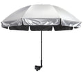 G4Free Upf 50+ Universal Clamp On Umbrella Adjustable Outdoor Uv Protection Beach Chair Umbrella For Strollers, Wheelchairs, Patio Chairs, Beach Chairs, And Golf Carts(Black)