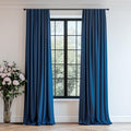 Lazzzy Navy Blue Velvet Curtains Room Darkening Thermal Insulated Curtains 84 Inch Long Window Drapes For Bedroom Living Room Super Soft Luxury Rod Pocket Window Treatment, 2 Panels