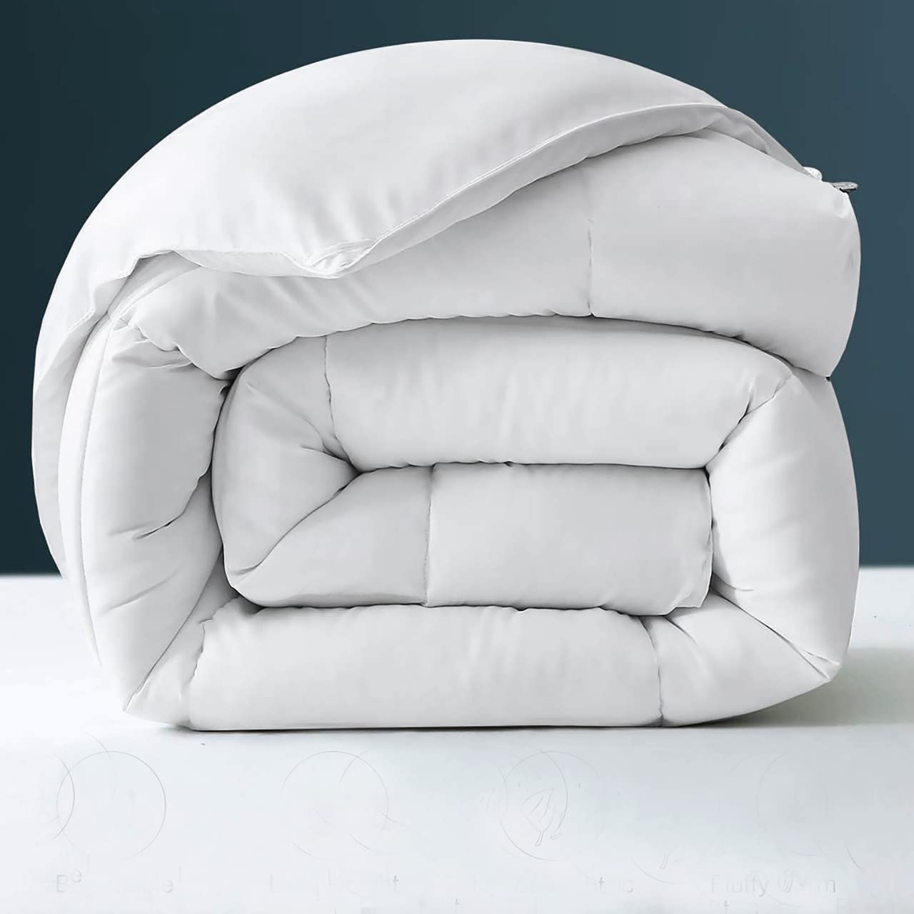 Elegant Lightweight Ac Comforter All Season Down 1200 Series, Double Bed Comforter Quilted Reversible Micro Fiber Fill 400 Gsm 