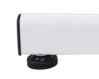 Luxor Lx-Pnadj-Round - Pneumatic Adjustable Round Pedestal Table., White, Medium