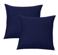 Augld 2Pack Outdoor/Indoor Throw Pillow Cover, Waterproof Solid Pillow Case Navy 20'X20'