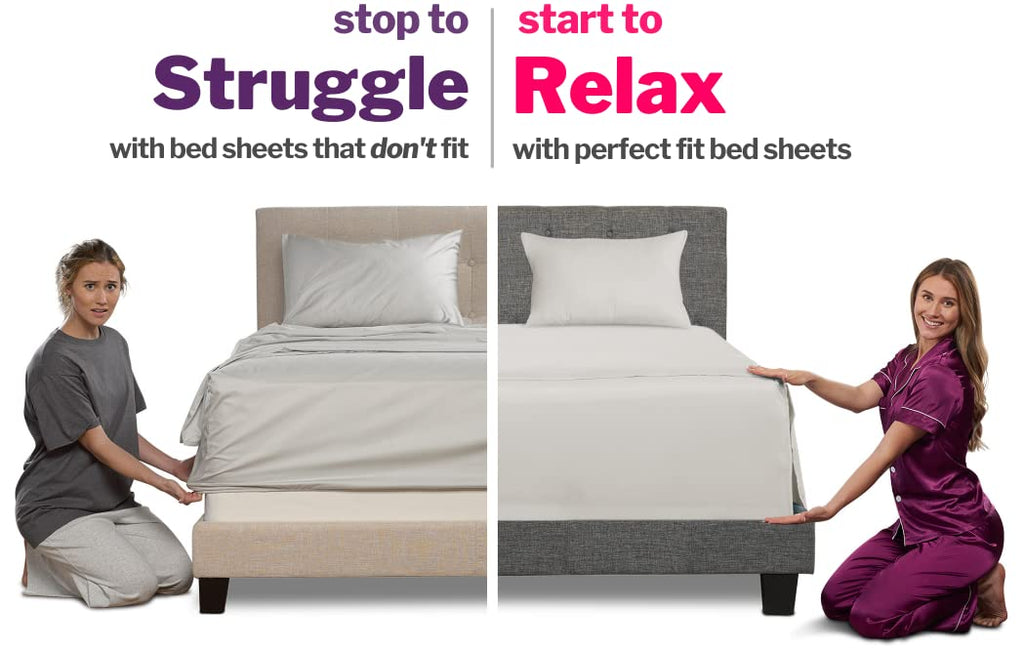 Dealuxe 21'' Sheet Set - Twin 3 Piece Set - Grey Lavender