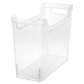Sterilite Shelf Bin Organizing Plastic Container, Home Kitchen or Office Storage Tote, Open Top Basket with Handles, Clear, 6 Pa