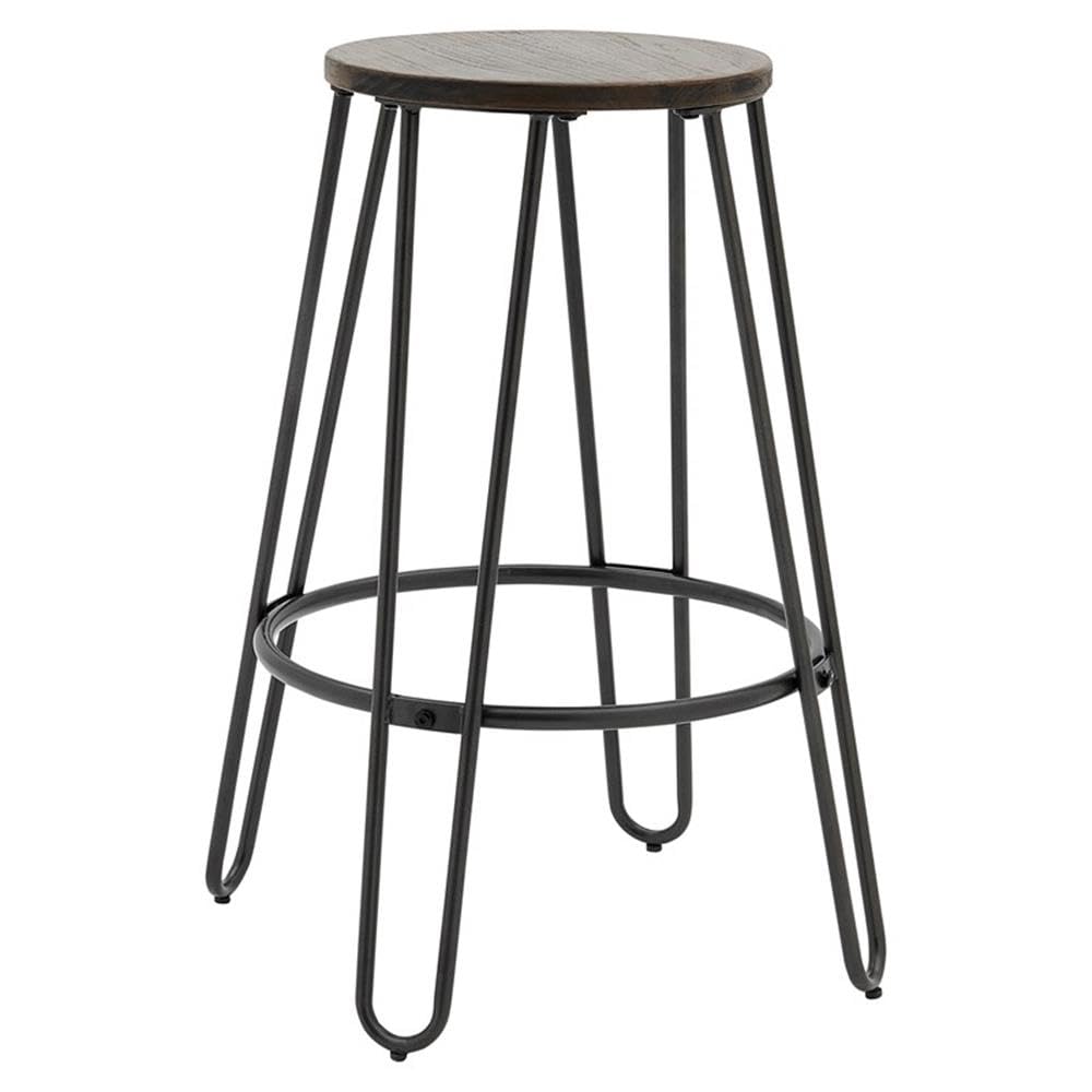 New Pacific Direct Joe Kd 26 Inch  Backless Wood Seat Stool In Brown (Set Of 2)