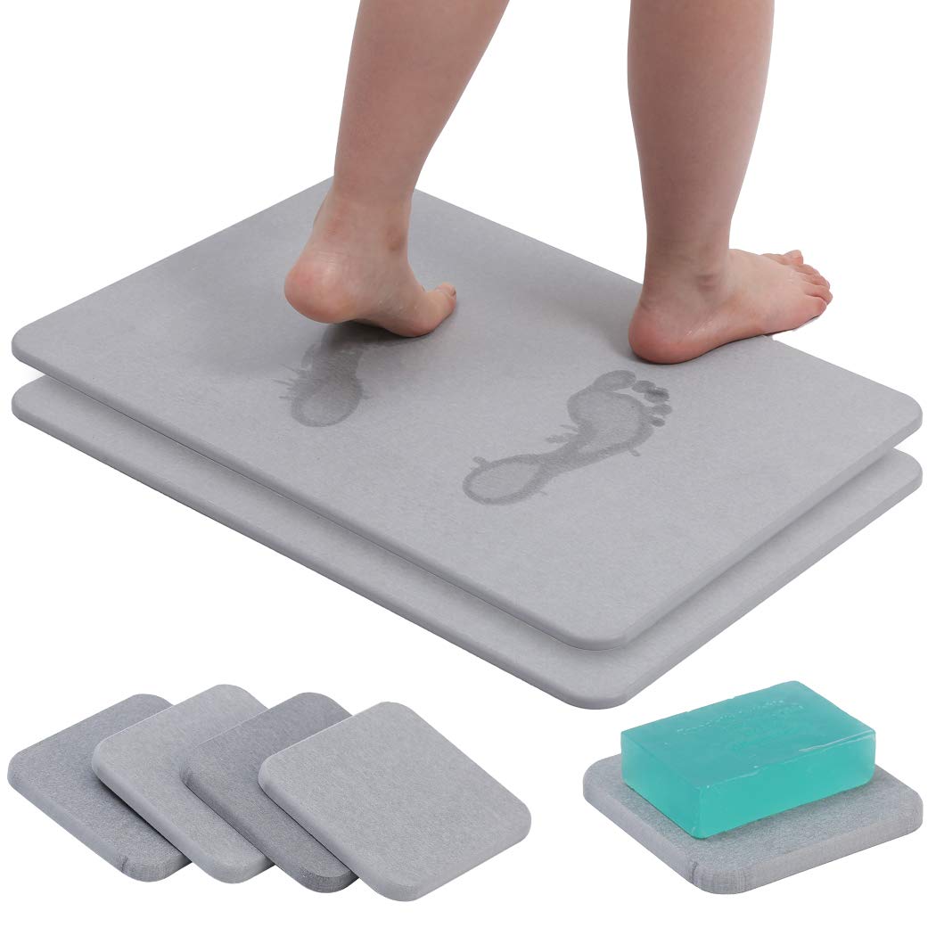 Stone Bath Mat Diatomaceous Earth Bath Mat Diatomite Stone Bath Mat Large Fast Water Drying Diatom Mud Foot Pad Bathroom Floor M