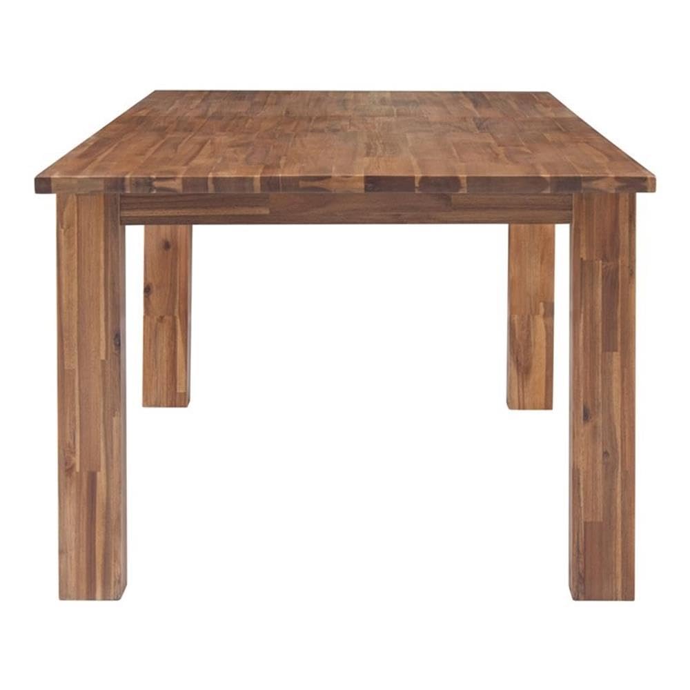 New Pacific Direct Bedford Butterfly Dining Table Extension Brushed Brown Wood