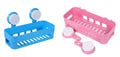 Bathroom Suction Shower Caddy Shelf Storage Organization with Rack Basket Sucker Cup for Shampoo, Conditioner Set of 2