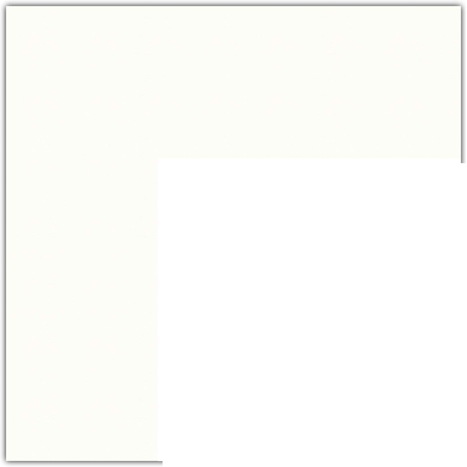 9x15 Smooth White / Super White Custom Mat for Picture Frame with 5x11 opening size (Mat Only, Frame NOT Included)