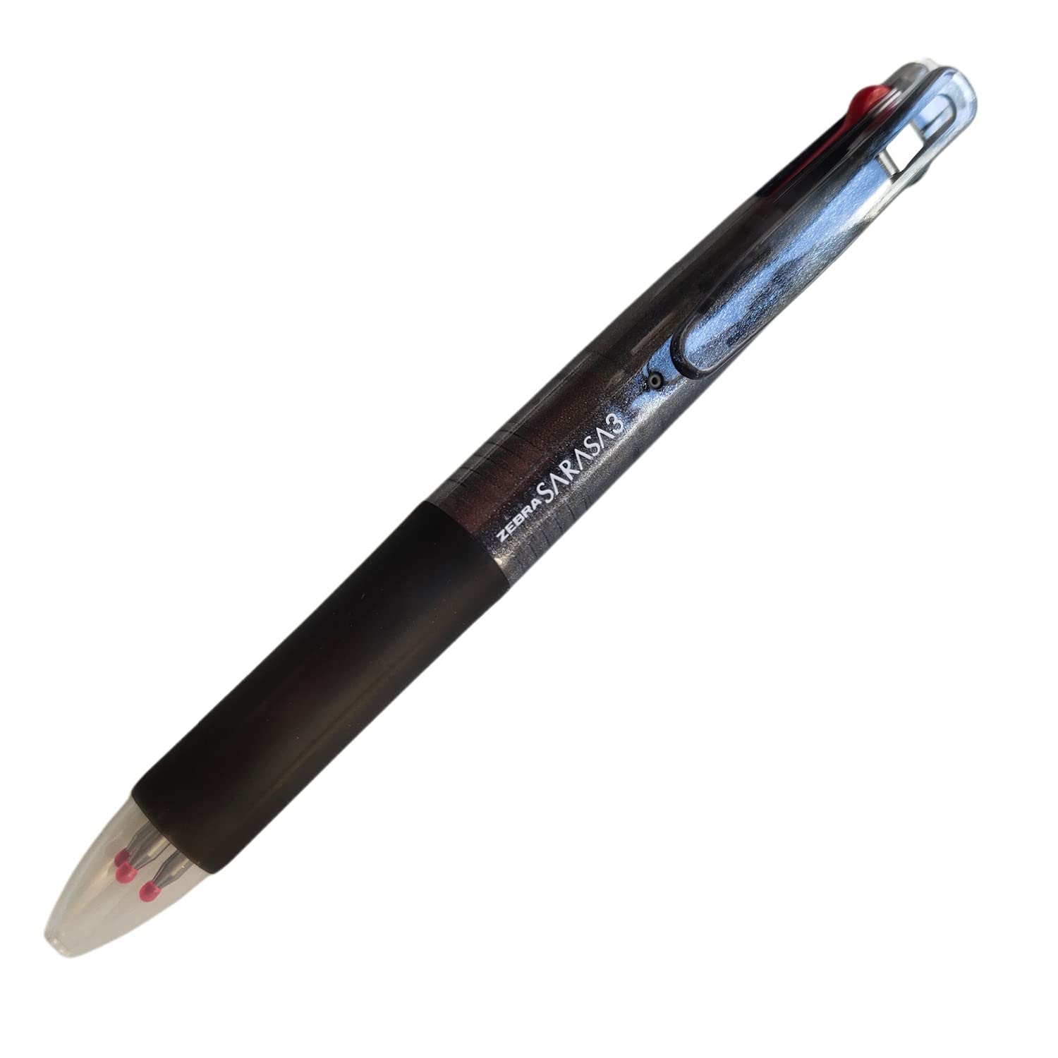 Zebra P-J3J2-Bk 3 Color Gel Ballpoint Pen, Sarasa 3, Black