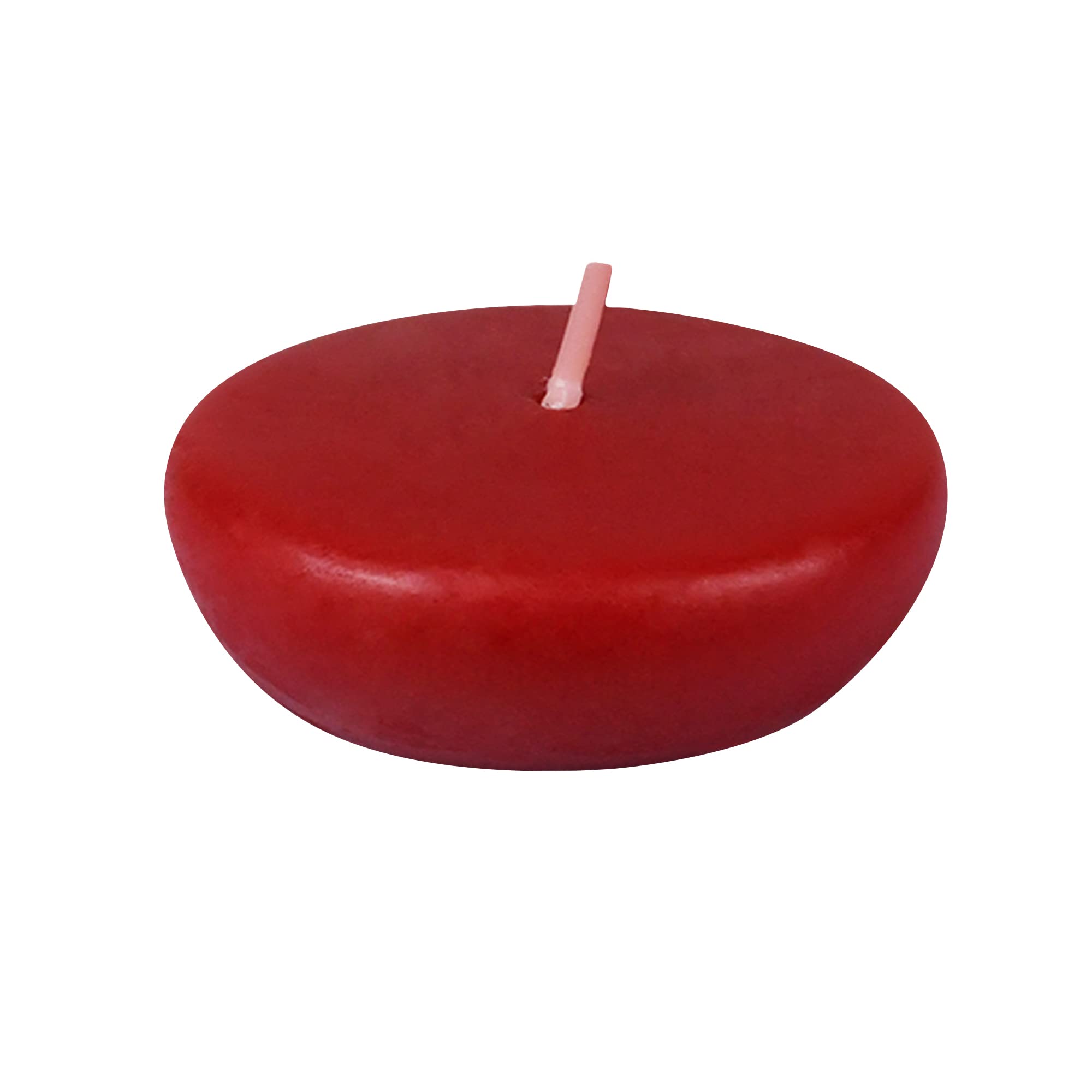 Zest Candle 24-Piece Floating Candles, 2.25-Inch, Red