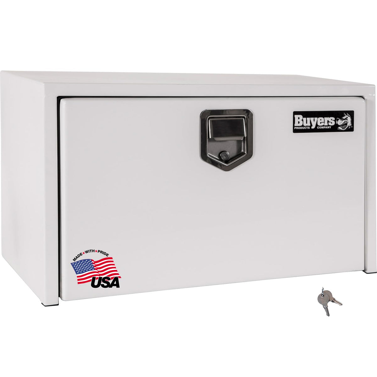 Buyers Products - 1702205 Underbody Truck Box With Paddle Latch, White Steel, 18 X 18 X 36 Inches