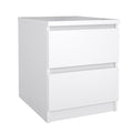 2 Drawer Nightstand White High Gloss