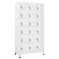 vidaXL Locker Cabinet with 18 Compartments Metal 35.4x15.7x70.9
