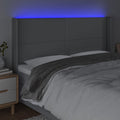 Vidaxl Led Headboard Home Indoor Bedroom Bed Accessory Upholstered Bed Header Furniture With Led Light Gray 72"X6.3"X46.5"/50.4" Fabric