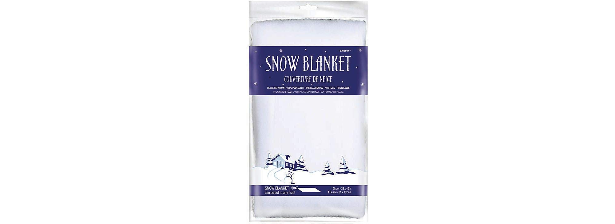 Snow White Polyester Blanket - 32' X 40' (1 Pc) | Luxurious Fluff For Winter Decor, Crafts & Displays