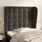 vidaXL Headboard, Upholstered Headboard for Bed Home, Bed Headboard with Ears, Bedroom Furniture, Dark Gray 40.6"x9.1"x46.5"/50.4" Velvet