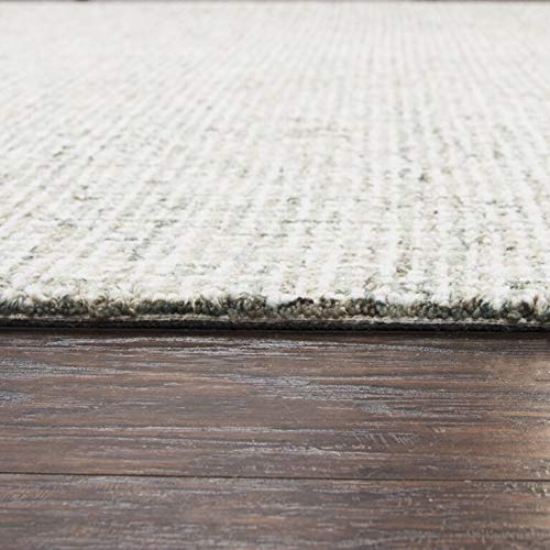 Rizzy Home Alora Decor London 10' X 14' Solid Green/Gray/Rust/Blue Hand-Tufted Area Rug