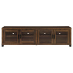 Coaster Home Furnishings Sachin 79-Inch TV Stand for TVs up to 85 Inch 4-Door Entertainment Center Media Console Adjustable Shelves Engineered Wood Eco-Friendly Laminate Dark Pine 736293