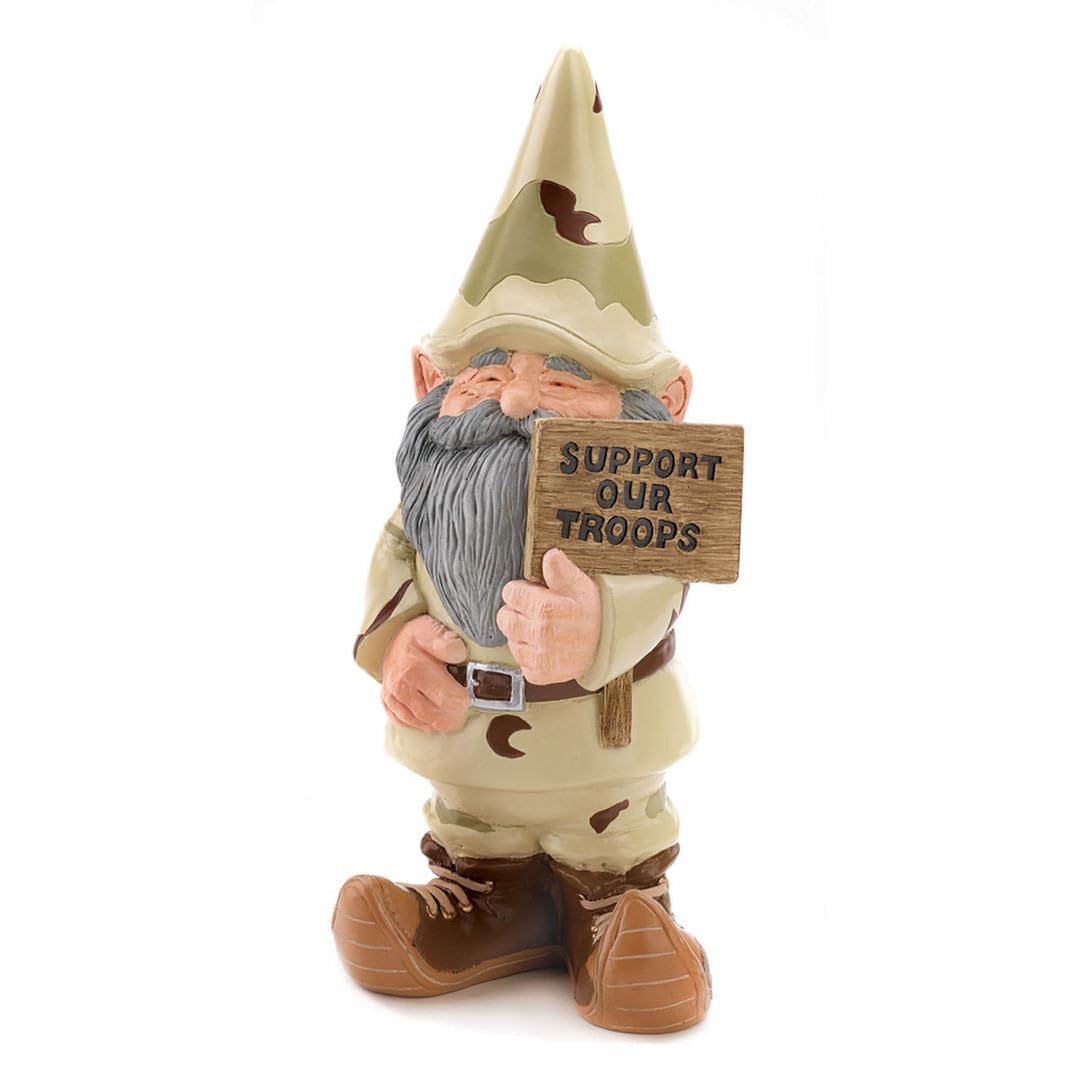 Summerfield Terrace 39627 Support Our Troops Garden Gnome, Multicolor