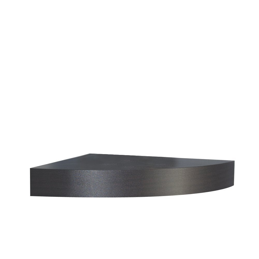 InPlace Shelving 191808 0191808 W x 11.8 in D x 2 in H Floating Corner Wall Mountable Shelf with Invisible Brackets, Espresso Bu