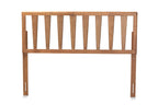 Baxton Studio Duncan Modern and Contemporary Ash Walnut Finished Wood Full Size Headboard