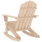 vidaXL Adirondack Rocking Chair for Patio & Garden - Solid Fir Wood Construction - Ergonomic Design - Classic Brown Finish - Easy Assembly - Weather Resistant