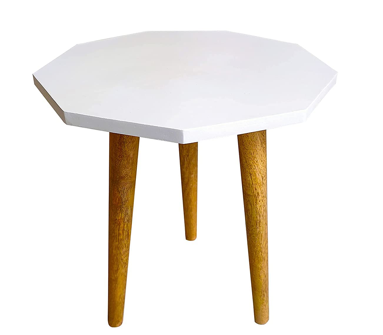 UHUD CRAFTS Beautiful Antique Wooden Foldable Side Table/End Table/Stool Living Room Kids Play Furniture Table Round Shape