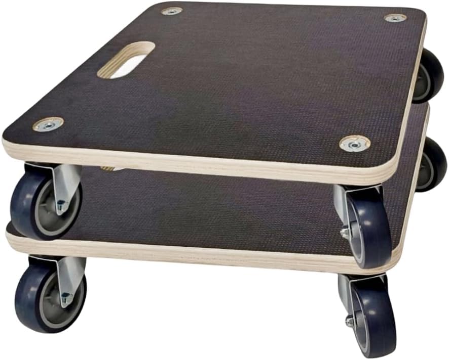 HBFBDRCT Furniture Moving Dollies with 4 TPR Silent Wheels,15 Inch Securely Holds 551 Lbs Heavy Duty Wooden Rolling Mover for Pi