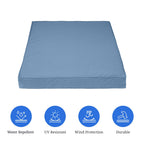 Covers & All Square Outdoor Cushion Covers For Patio Furniture Sets, Water, Tear & Uv Resistant Polyester Cushion Slipcover With Zippers (Pack Of 2) (16' L X 16' W X 4' Thick, Sky Blue)
